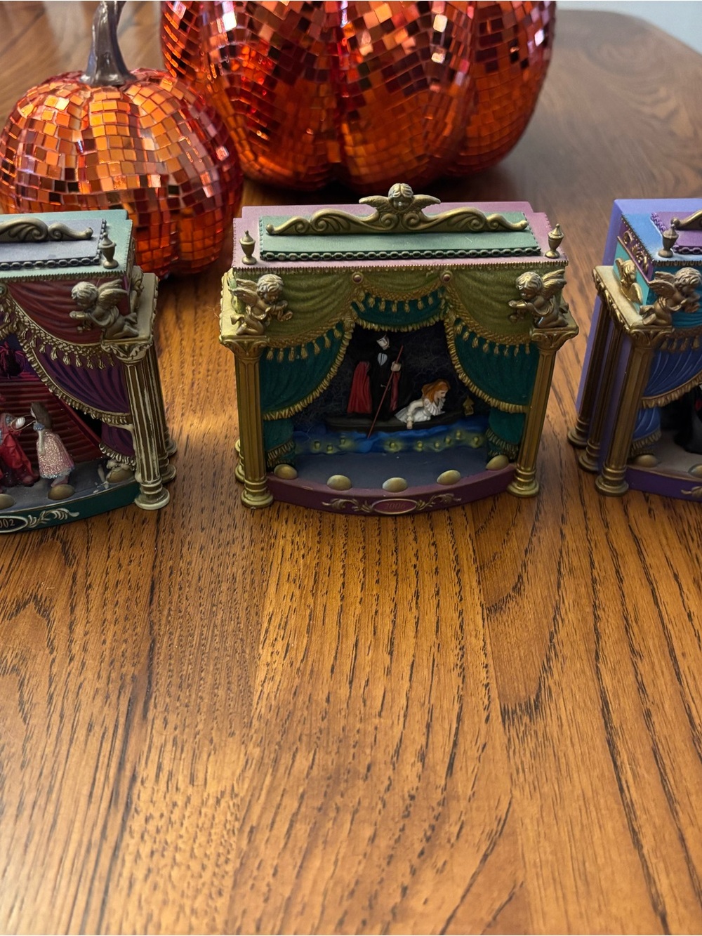3. Hallmark phantom of the opera ornaments. Musical and lights